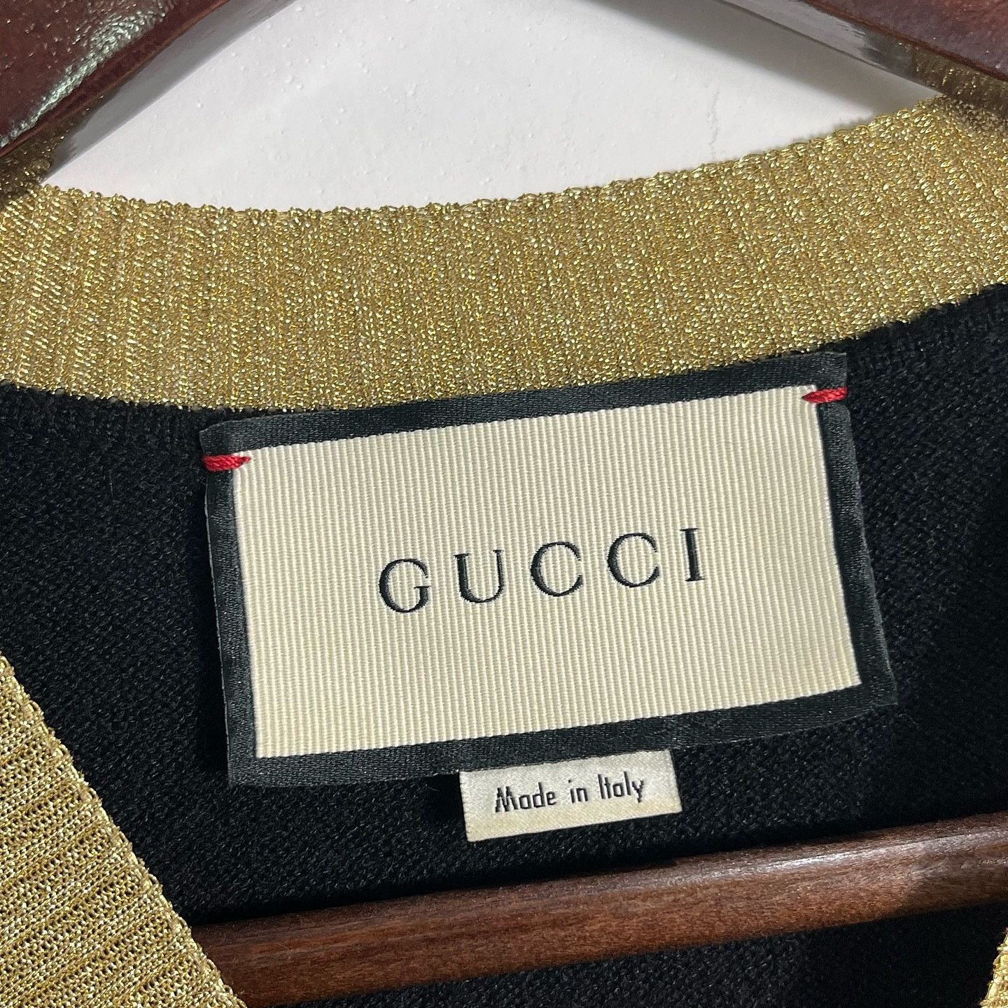 Gucci Gucci Black Gold Knit Sweater Size L Size L / US 10 / IT 46 - 3 Thumbnail