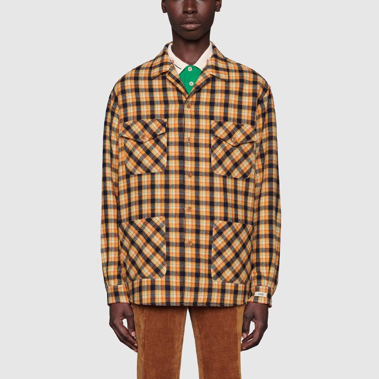 Gucci Disney x Gucci Plaid Wool Shirt Size M Size US M / EU 48-50 / 2 - 8 Thumbnail