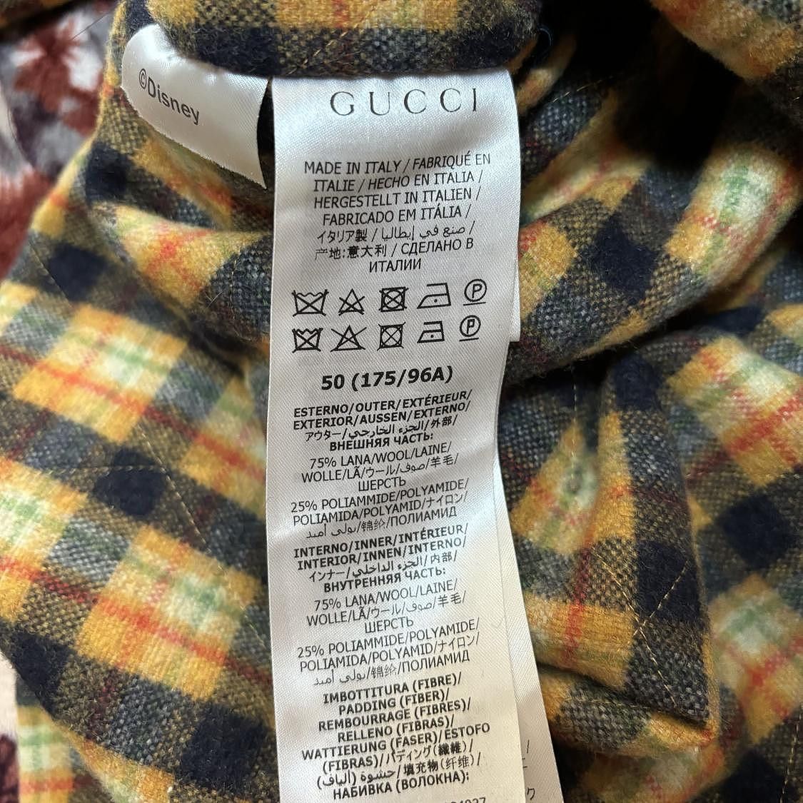 Gucci Disney x Gucci Plaid Wool Shirt Size M Size US M / EU 48-50 / 2 - 4 Thumbnail