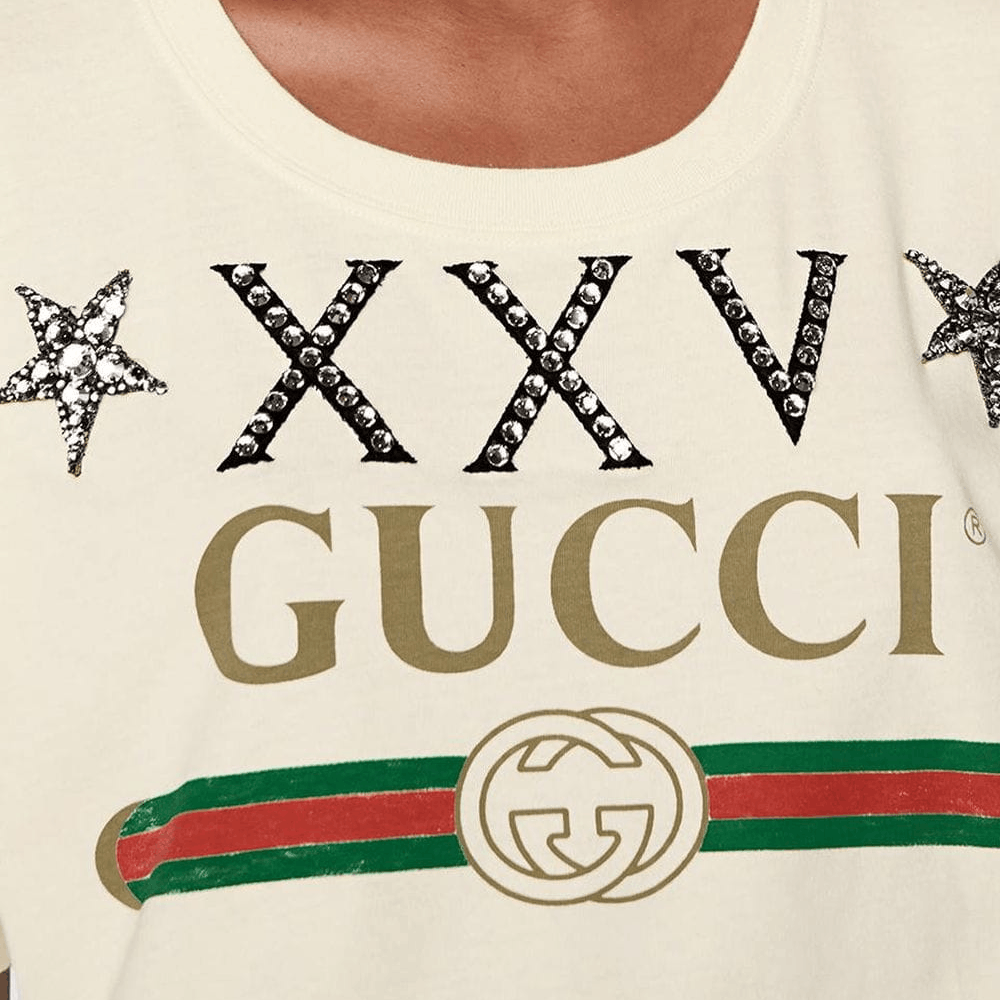 Gucci Gucci Crystal XXV Star Logo T-Shirt Size S Size S / US 4 / IT 40 - 10 Thumbnail