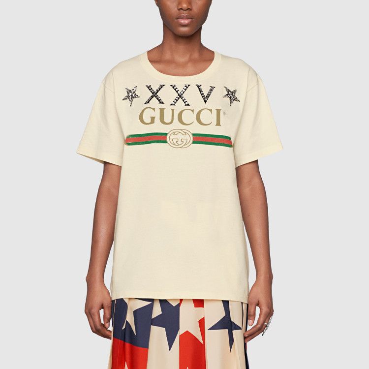 Gucci Gucci Crystal XXV Star Logo T-Shirt Size S Size S / US 4 / IT 40 - 8 Thumbnail