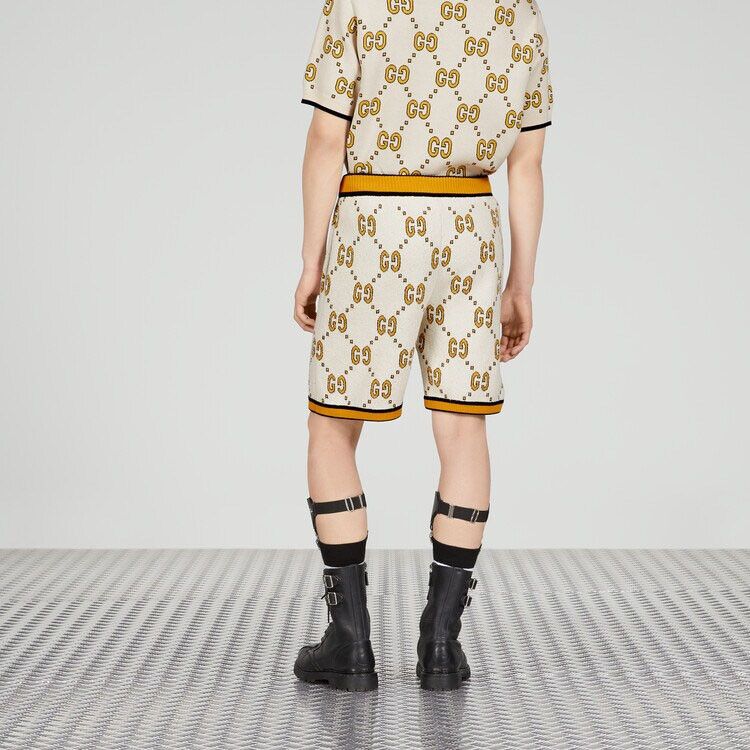 Gucci Gucci Logo Knit Shorts Size US 30 Size US 30 / EU 46 - 8 Thumbnail
