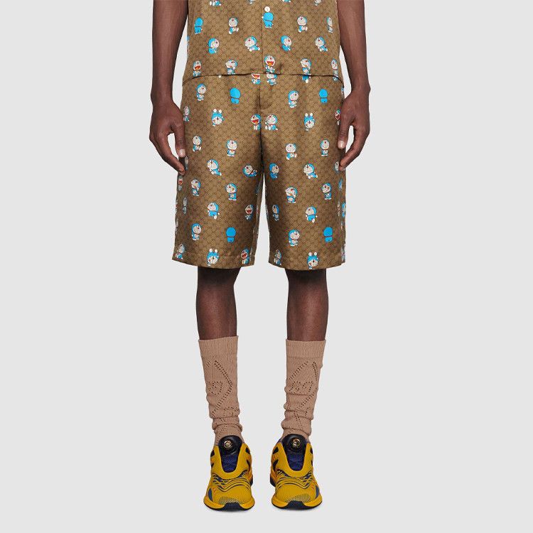 Gucci Gucci x Doraemon GG Silk Shorts Size 30 Size US 30 / EU 46 - 8 Thumbnail