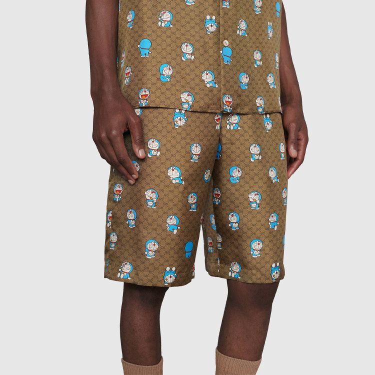 Gucci Gucci x Doraemon GG Silk Shorts Size 30 Size US 30 / EU 46 - 10 Thumbnail
