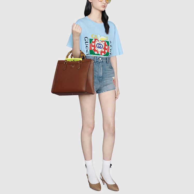 Gucci Gucci Apple Applique Denim Shorts Size 24 Size 24" / US 00 / IT 34 - 9 Thumbnail