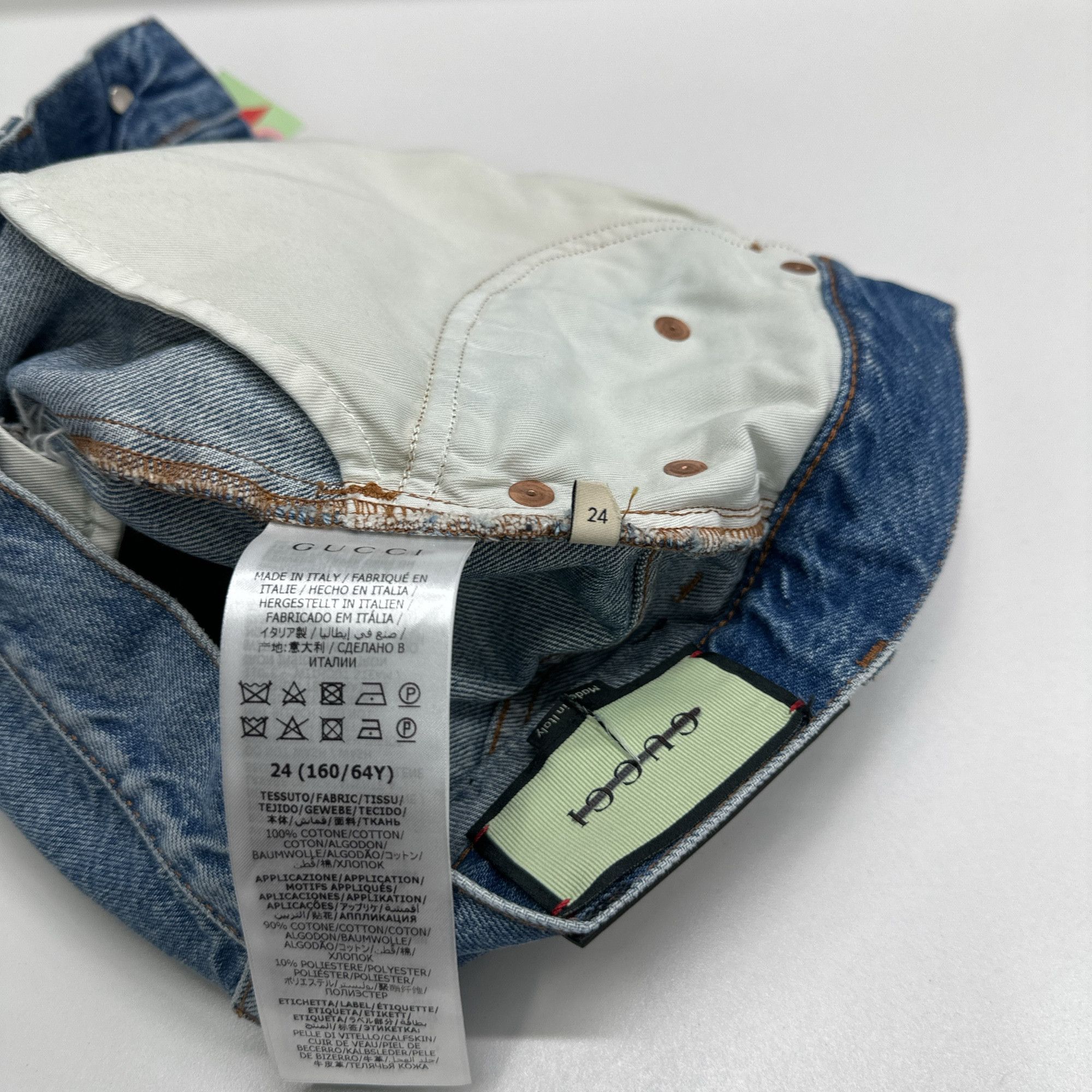 Gucci Gucci Apple Applique Denim Shorts Size 24 Size 24" / US 00 / IT 34 - 6 Thumbnail