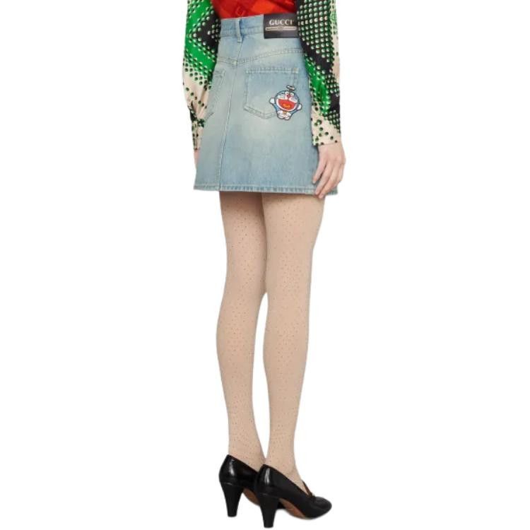 Gucci Gucci x Doraemon Denim Mini Skirt Size 36 Size 25" / US 0 / IT 36 - 9 Thumbnail