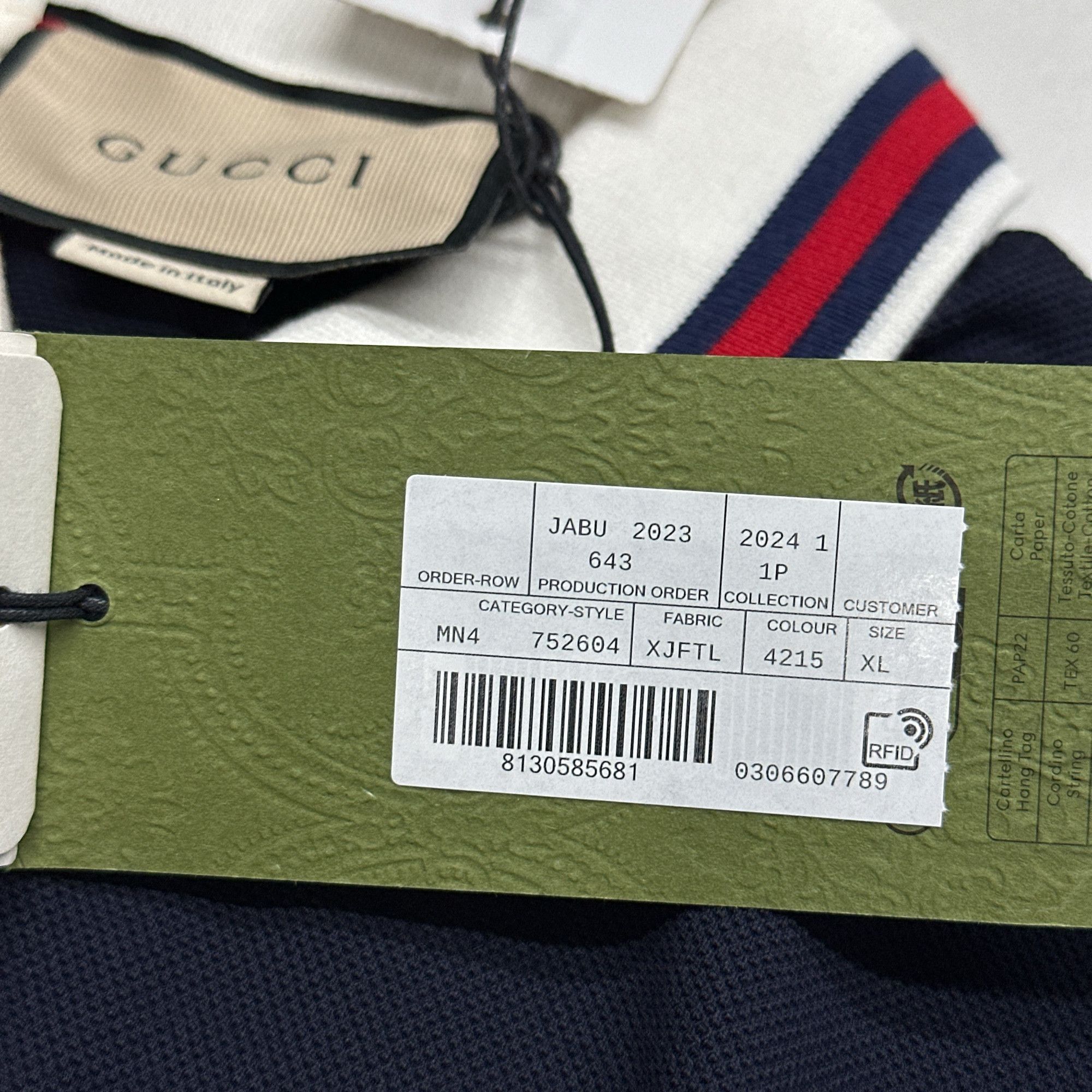 Gucci Gucci Contrast Collar Polo Shirt Size XL Size US XL / EU 56 / 4 - 6 Thumbnail