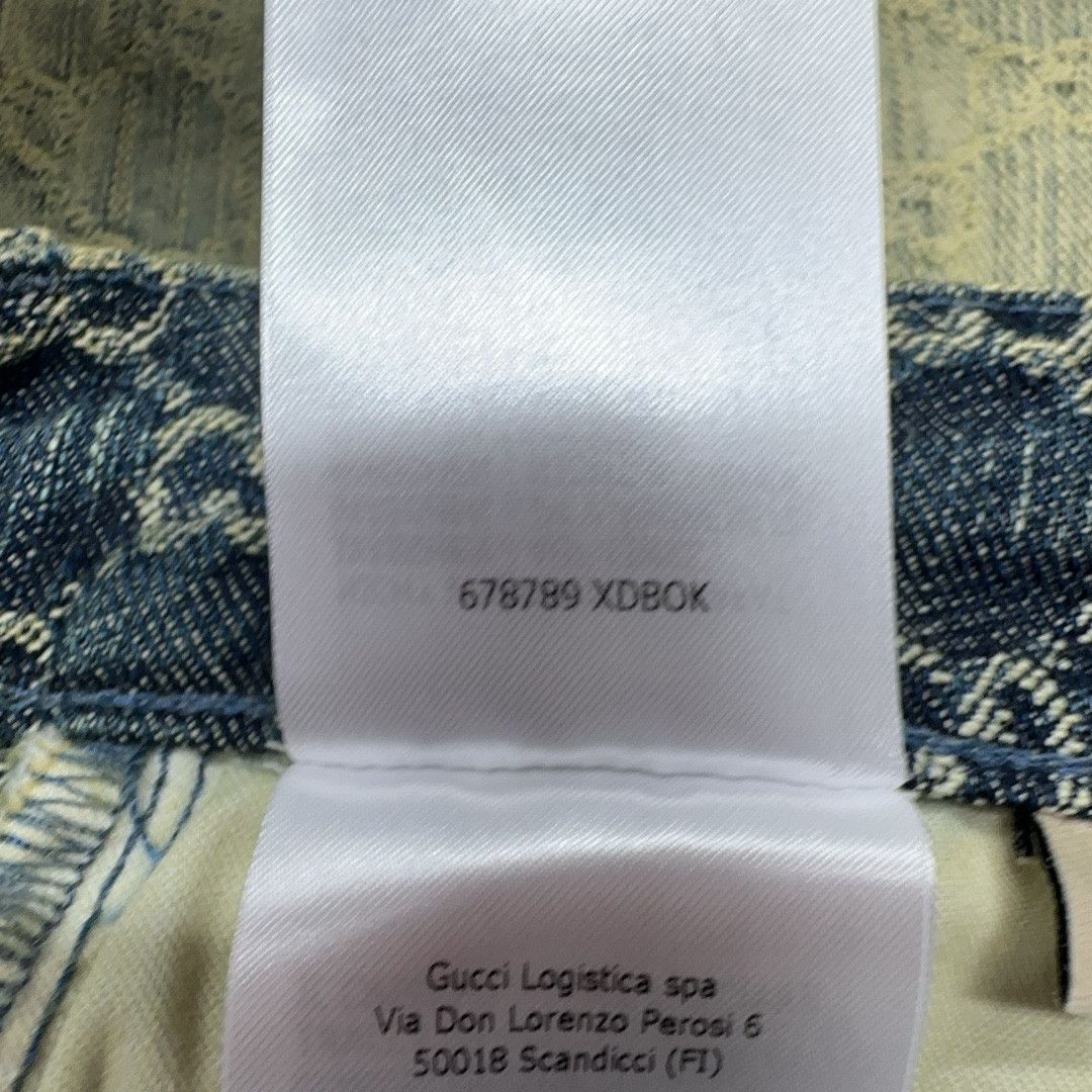 Gucci Gucci GG Monogram Denim Mini Skirt Size 42 Size 28" / US 6 / IT 42 - 5 Thumbnail