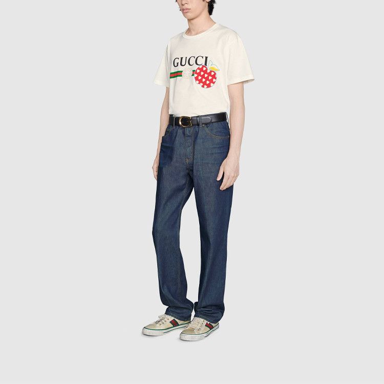 Gucci Gucci Apple Print T-Shirt Size M Size US M / EU 48-50 / 2 - 8 Thumbnail