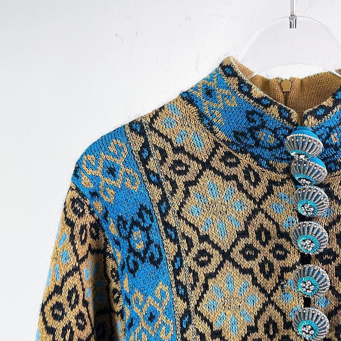 Gucci Gucci Patterned Wool Knit Mini Dress Size M Size M / US 6-8 / IT 42-44 - 5 Thumbnail