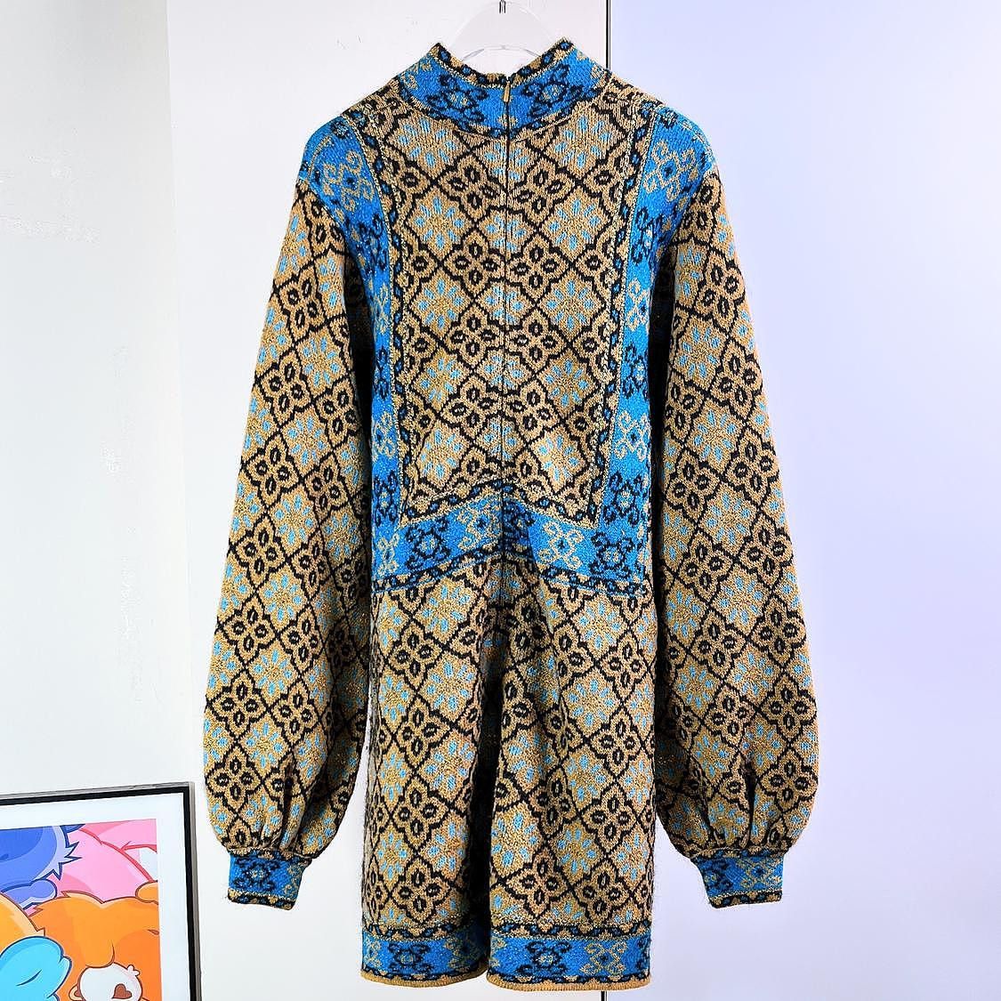 Gucci Gucci Patterned Wool Knit Mini Dress Size M Size M / US 6-8 / IT 42-44 - 2 Thumbnail