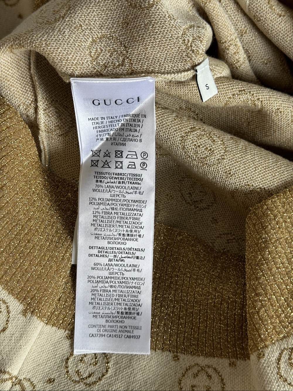 Gucci Gucci GG Metallic Wool Cardigan Size S Size S / US 4 / IT 40 - 4 Thumbnail