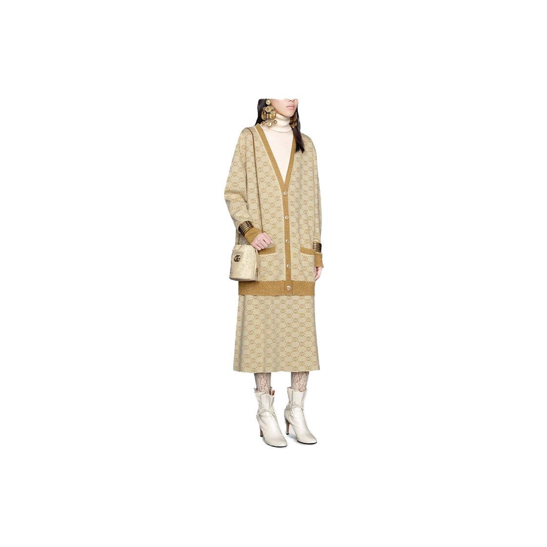 Gucci Gucci GG Metallic Wool Cardigan Size S Size S / US 4 / IT 40 - 8 Thumbnail