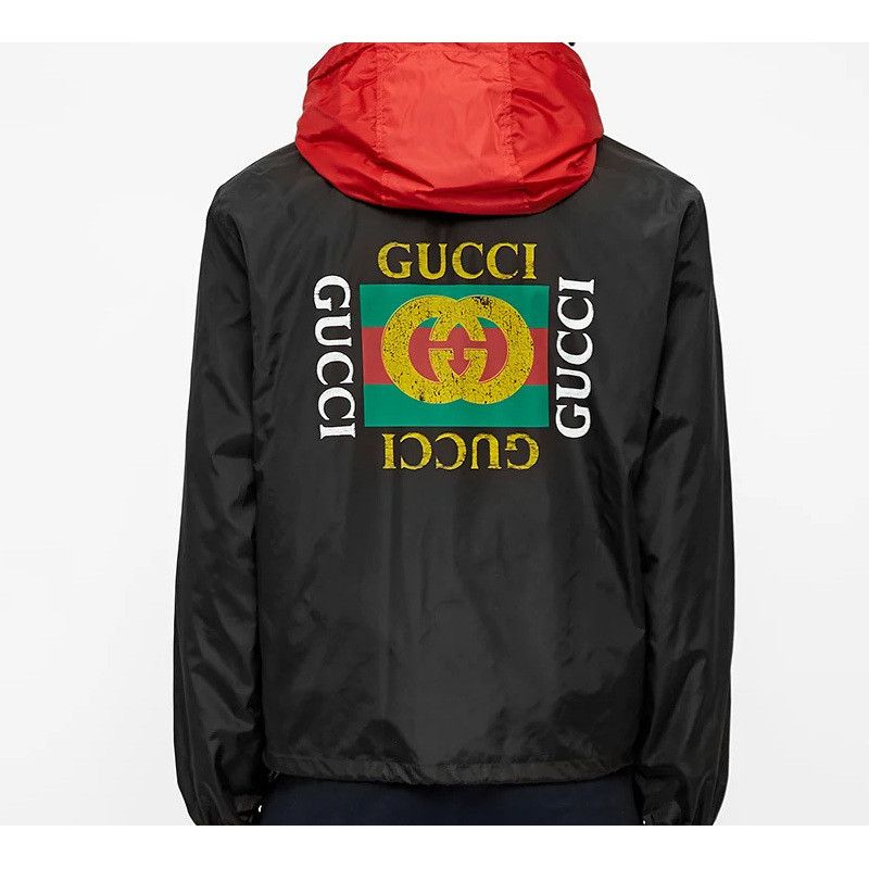Gucci Gucci Logo Hooded Jacket Size M Size US M / EU 48-50 / 2 - 7 Thumbnail