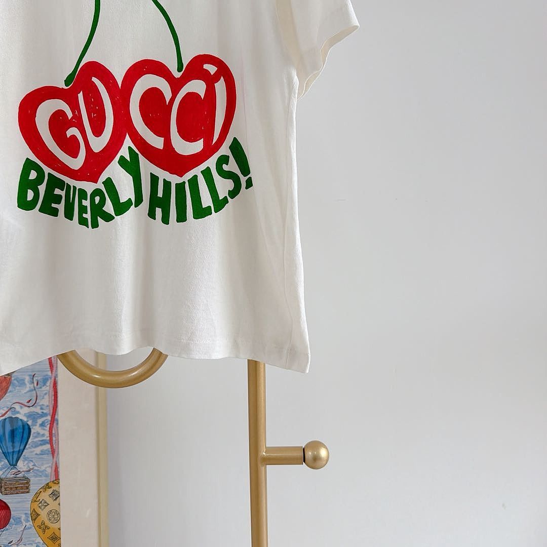 Gucci Gucci Beverly Hills Cherry T-Shirt Size XS Size XS / US 0-2 / IT 36-38 - 6 Thumbnail