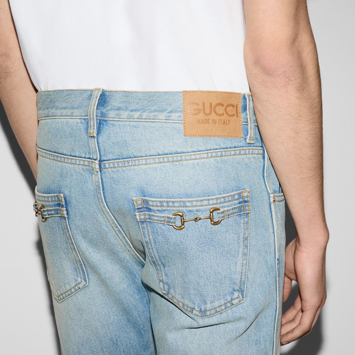 Gucci Gucci Horsebit Detail Denim Jeans Size 30 Size US 30 / EU 46 - 11 Thumbnail