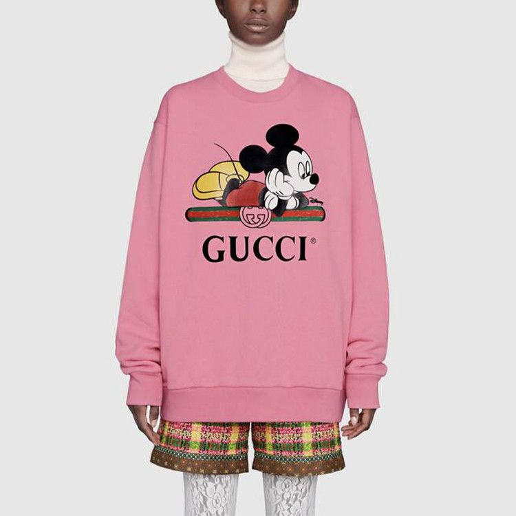 Gucci Gucci x Disney Mickey Mouse Pink Sweatshirt Size XXS Size XXS / US 00 / IT 34 - 6 Thumbnail