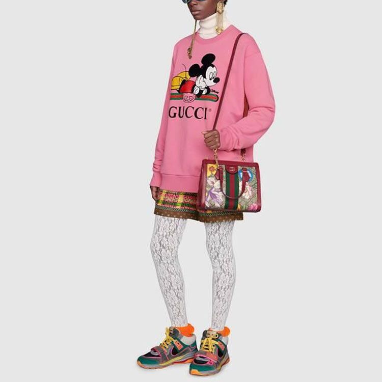 Gucci Gucci x Disney Mickey Mouse Pink Sweatshirt Size XXS Size XXS / US 00 / IT 34 - 8 Thumbnail
