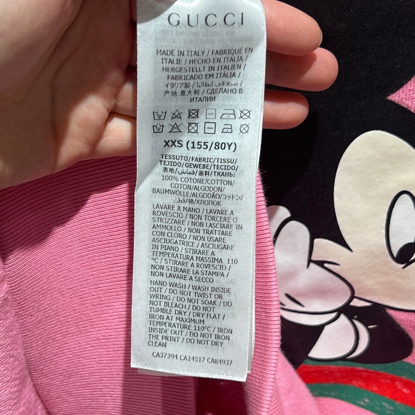 Gucci Gucci x Disney Mickey Mouse Pink Sweatshirt Size XXS Size XXS / US 00 / IT 34 - 4 Thumbnail