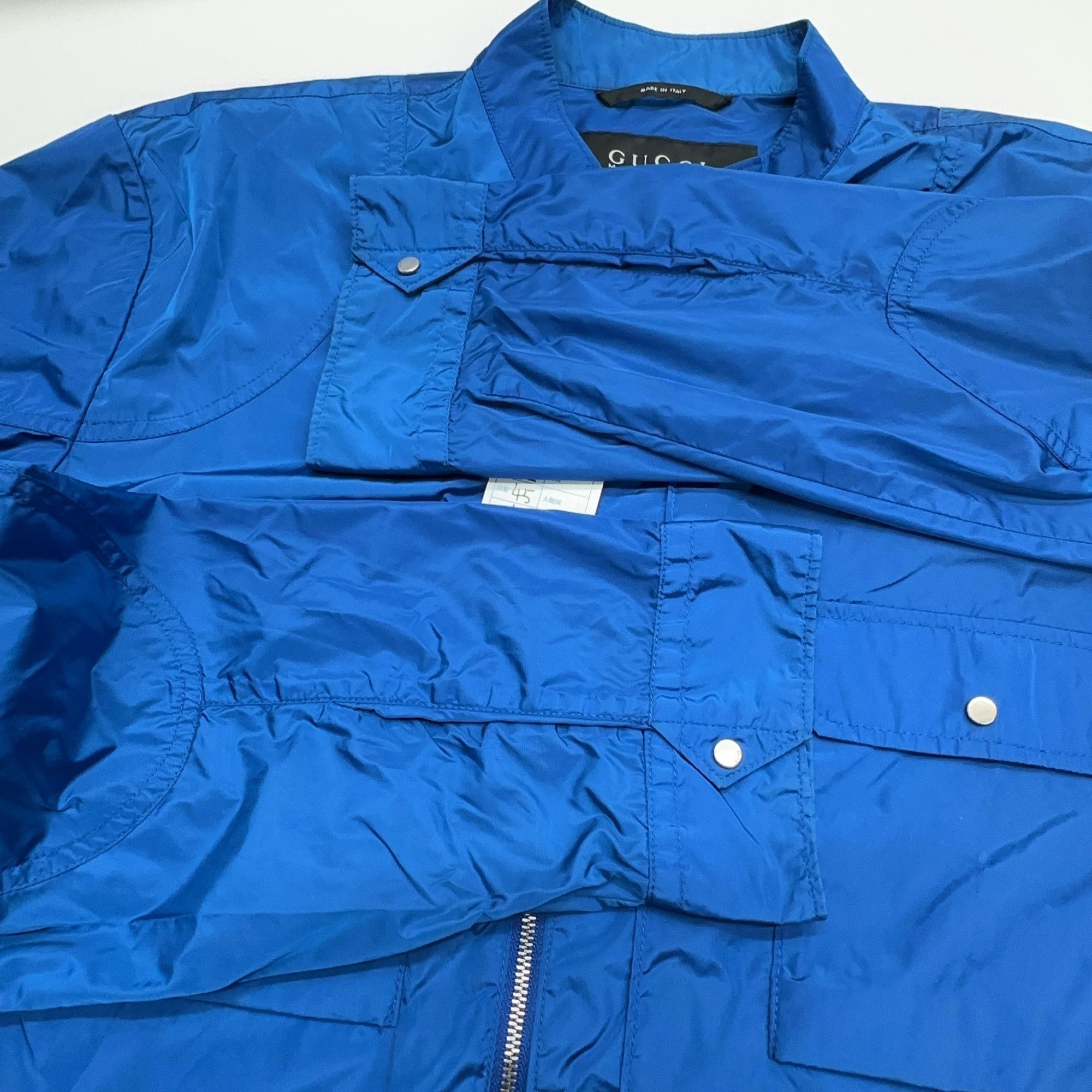 Gucci Gucci Blue Nylon Zip Light Jacket Size M Size US M / EU 48-50 / 2 - 8 Thumbnail