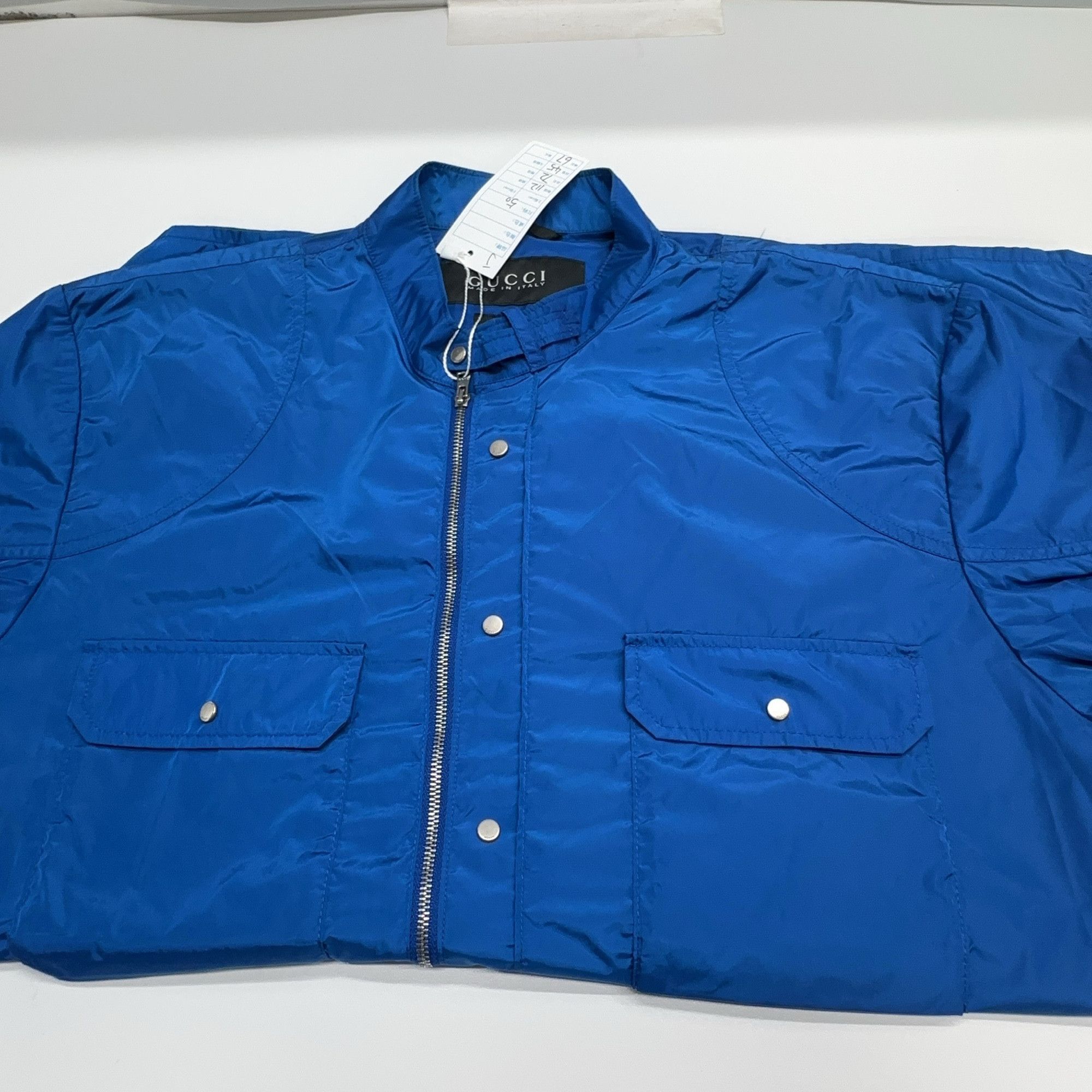 Gucci Gucci Blue Nylon Zip Light Jacket Size M Size US M / EU 48-50 / 2 - 10 Thumbnail
