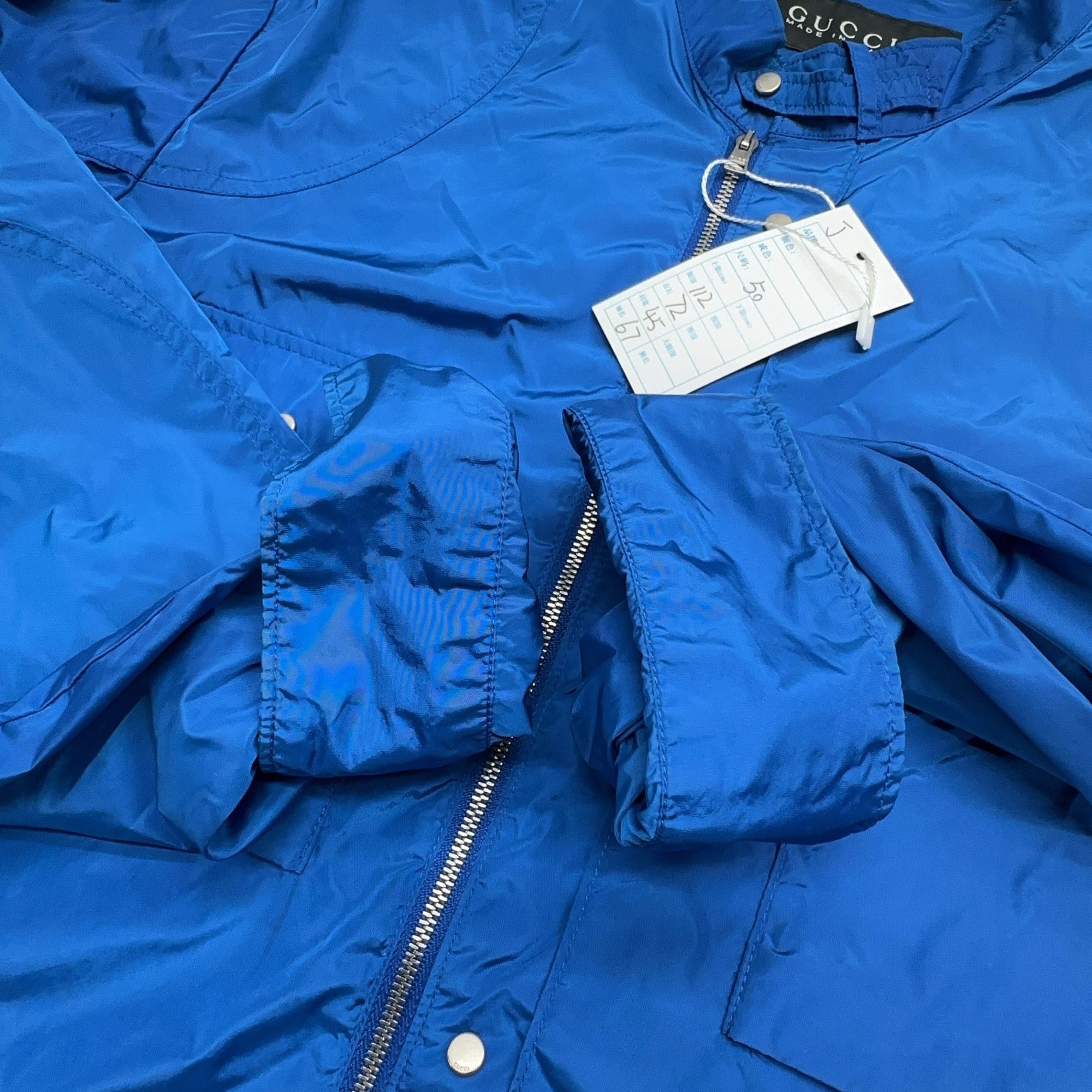 Gucci Gucci Blue Nylon Zip Light Jacket Size M Size US M / EU 48-50 / 2 - 9 Thumbnail
