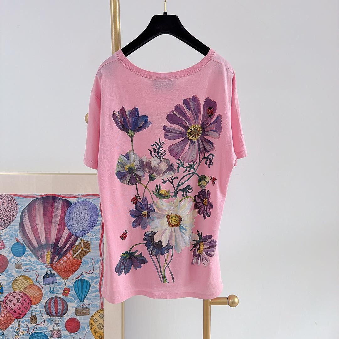 Gucci Gucci Deer Print T-Shirt Pink Size S Size S / US 4 / IT 40 - 2 Thumbnail
