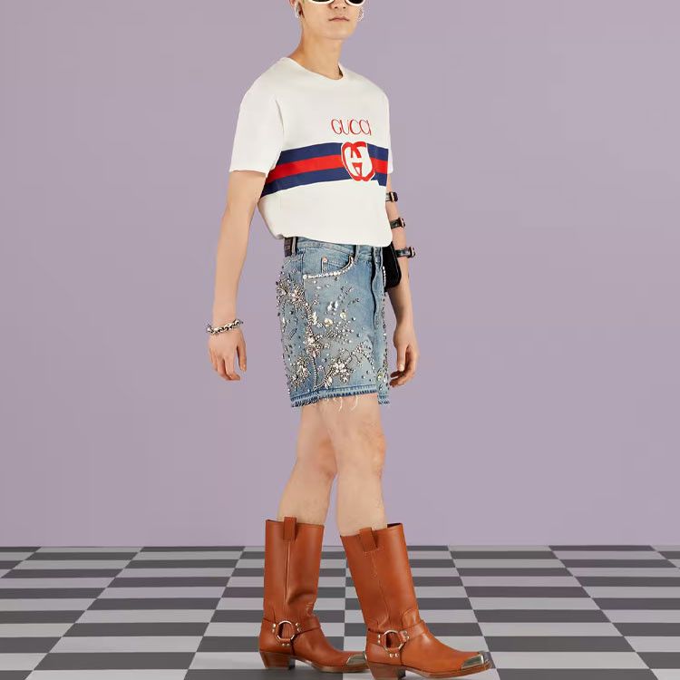 Gucci Gucci Logo Stripe T-Shirt Size M Size US M / EU 48-50 / 2 - 16 Thumbnail