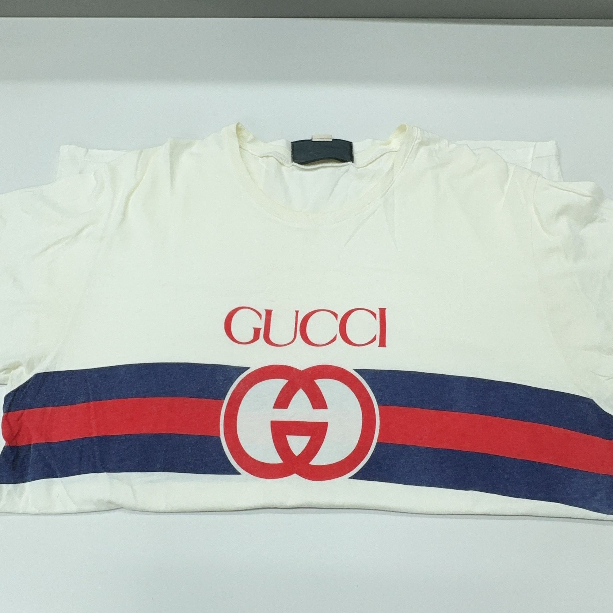 Gucci Gucci Logo Stripe T-Shirt Size M Size US M / EU 48-50 / 2 - 9 Thumbnail
