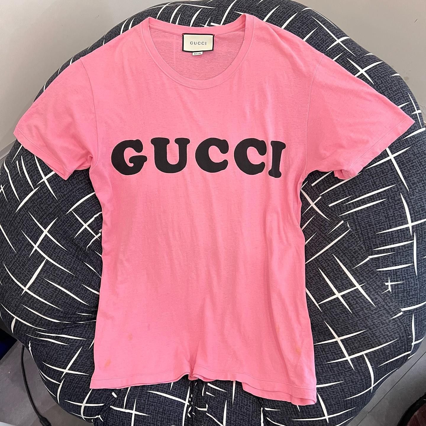 Gucci Gucci Pink Logo T-Shirt Size M Size M / US 6-8 / IT 42-44 - 6 Thumbnail