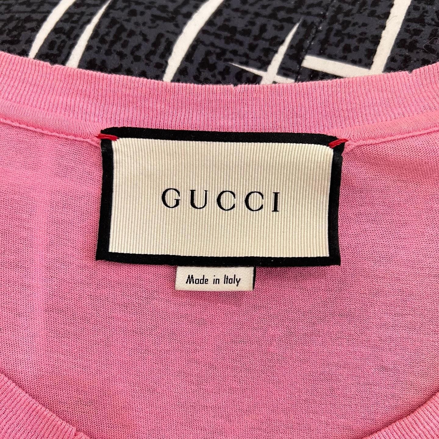 Gucci Gucci Pink Logo T-Shirt Size M Size M / US 6-8 / IT 42-44 - 3 Thumbnail