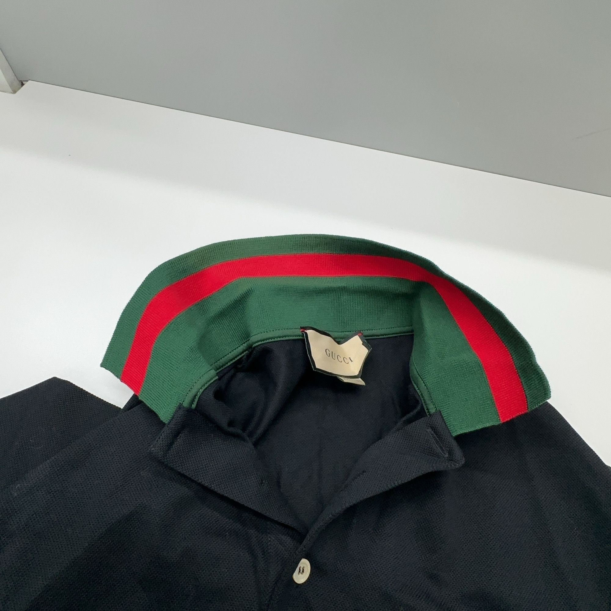 Gucci Gucci Web Trim Polo Shirt Size L Size US L / EU 52-54 / 3 - 6 Thumbnail