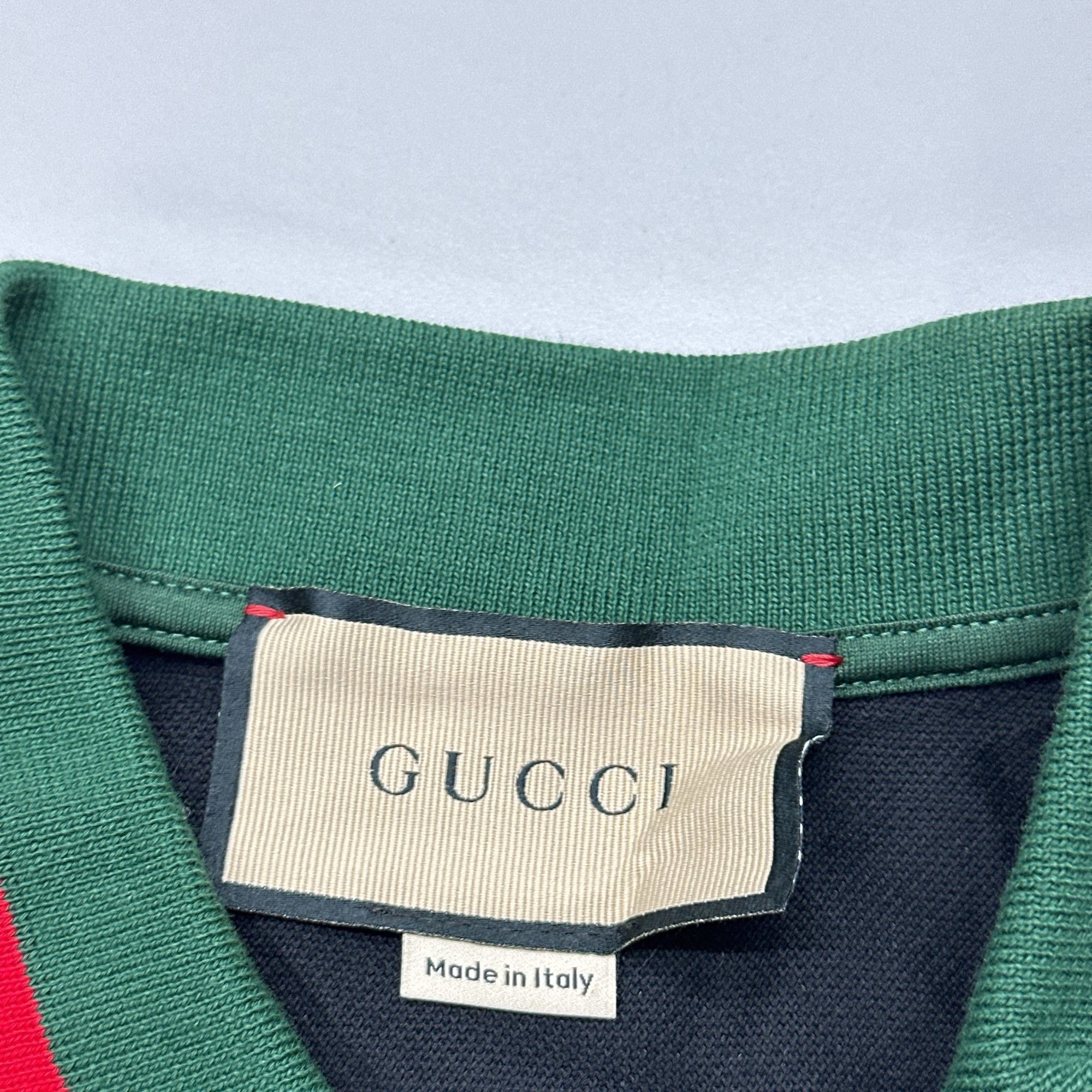 Gucci Gucci Web Trim Polo Shirt Size L Size US L / EU 52-54 / 3 - 5 Thumbnail