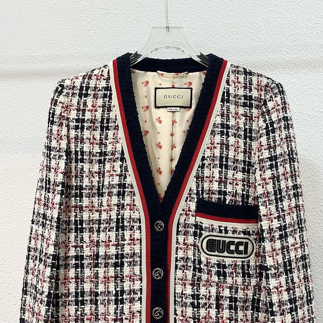 Gucci Gucci Tweed Patch Logo Jacket Size 38 Size XS / US 0-2 / IT 36-38 - 6 Thumbnail