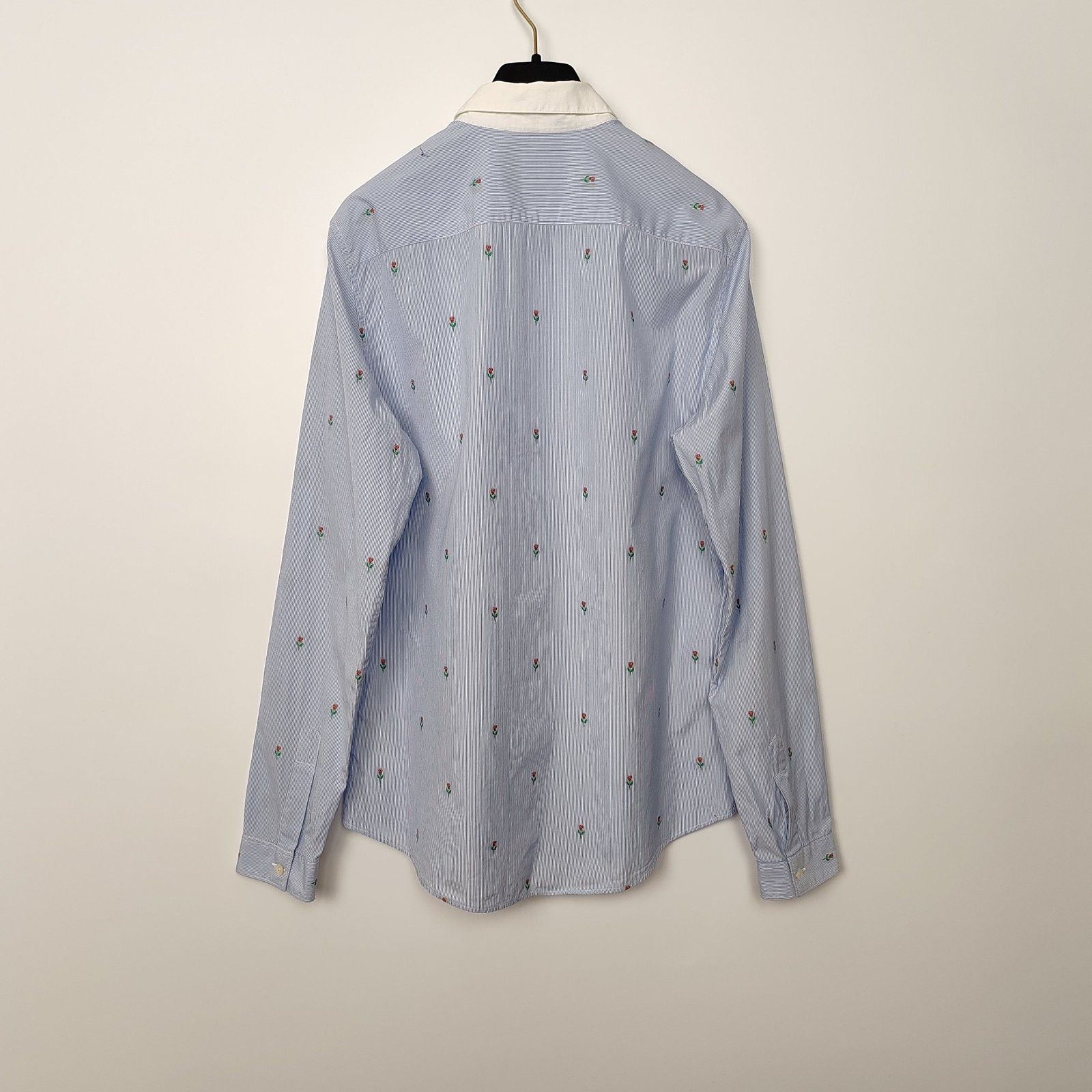 Gucci Gucci Embroidered Floral Stripe Button Up Shirt Size M Size US S / EU 44-46 / 1 - 2 Thumbnail