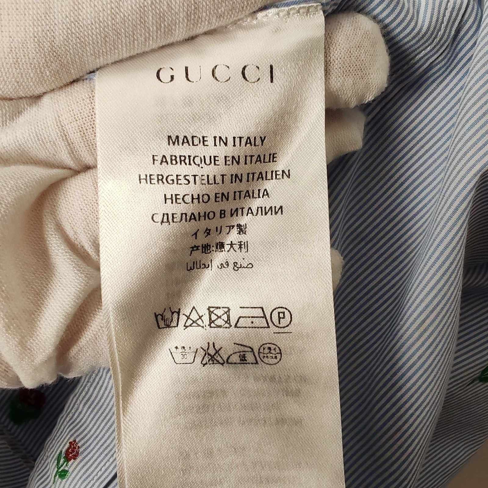 Gucci Gucci Embroidered Floral Stripe Button Up Shirt Size M Size US S / EU 44-46 / 1 - 4 Thumbnail