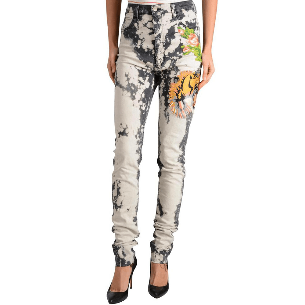 Gucci Gucci Tiger Flower Jeans Size 24 Size 24" / US 00 / IT 34 - 8 Thumbnail