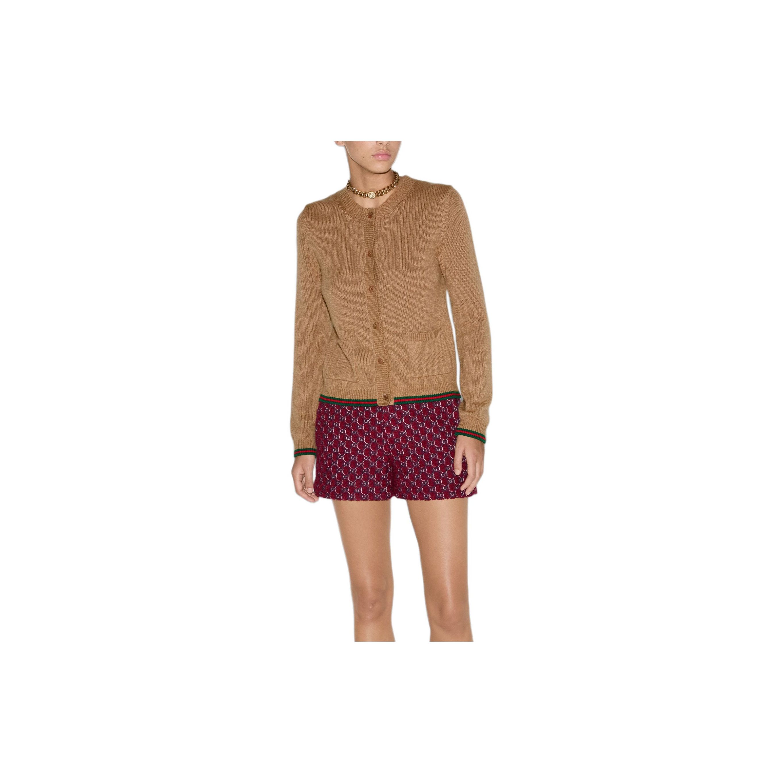 Gucci Gucci Web Trim Cashmere Cardigan Size M Size M / US 6-8 / IT 42-44 - 7 Thumbnail