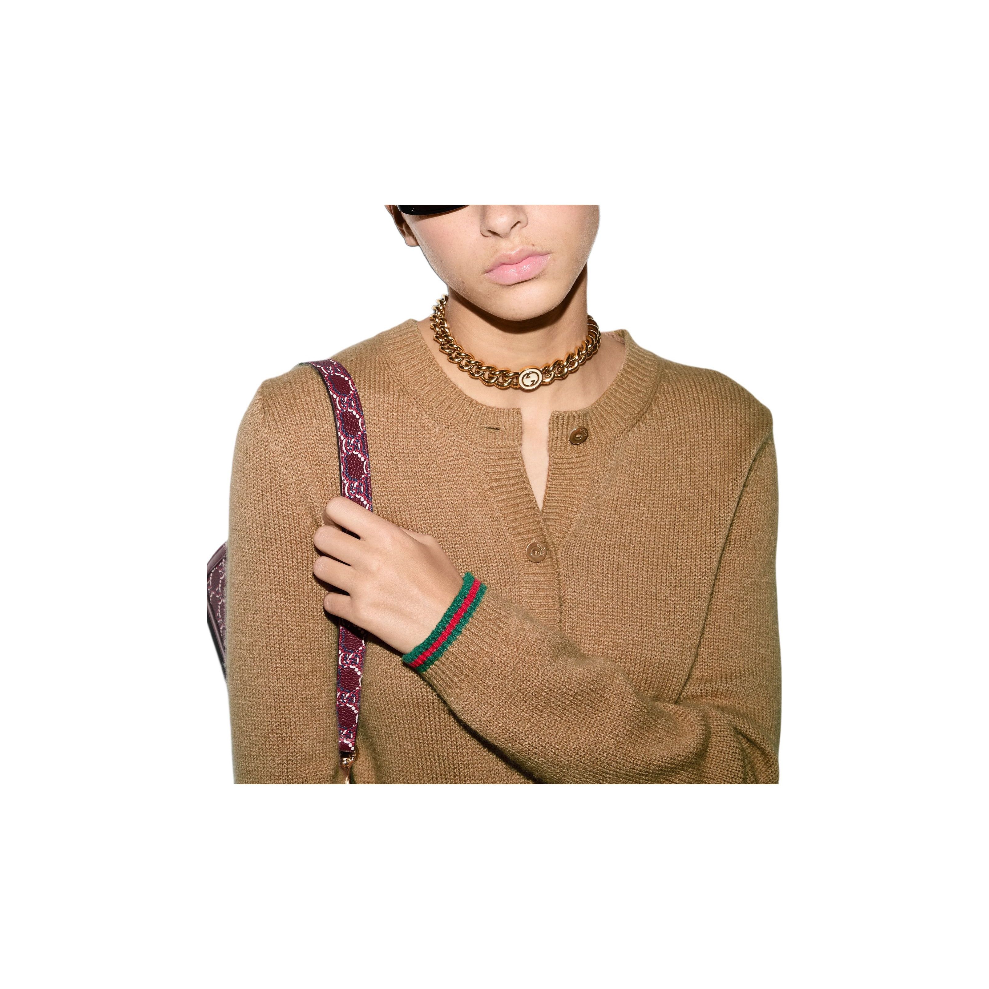 Gucci Gucci Web Trim Cashmere Cardigan Size M Size M / US 6-8 / IT 42-44 - 11 Thumbnail