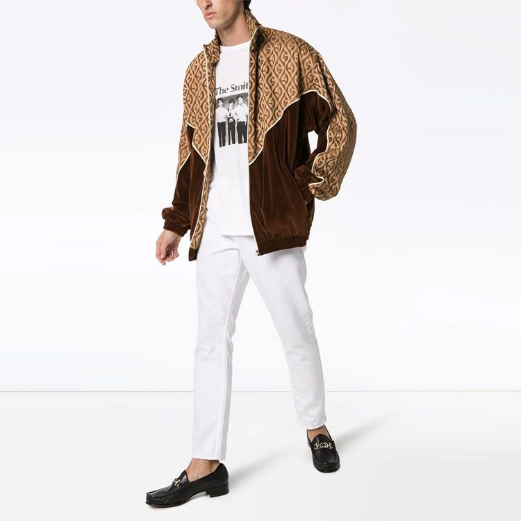 Gucci Gucci Monogram Velour Track Jacket Size XL Size US XL / EU 56 / 4 - 8 Thumbnail