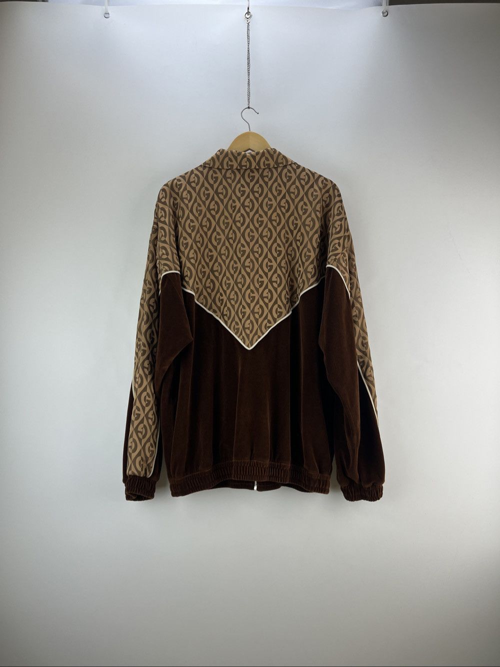 Gucci Gucci Monogram Velour Track Jacket Size XL Size US XL / EU 56 / 4 - 2 Thumbnail