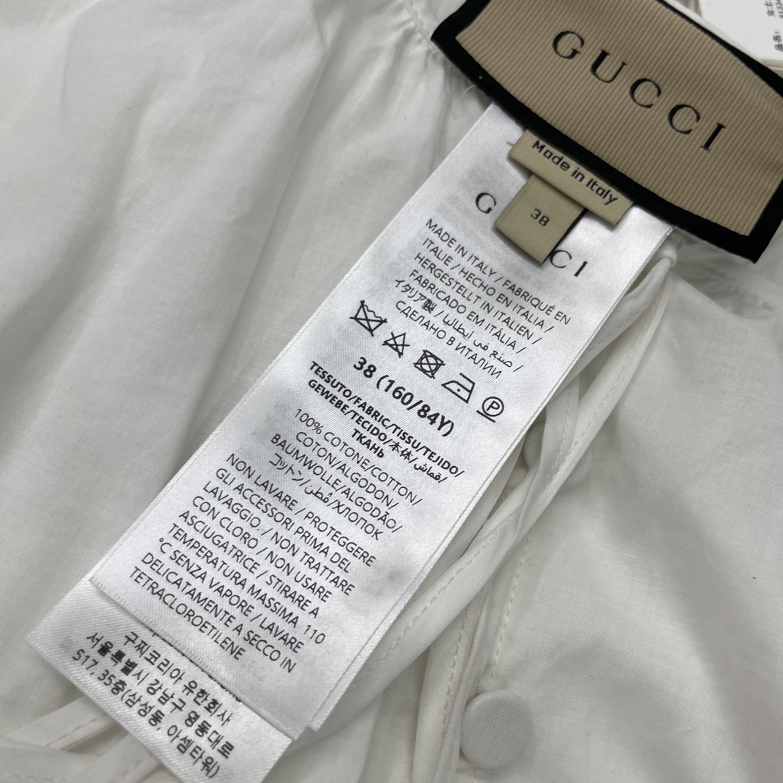 Gucci Gucci Cotton V-Neck Blouse Size 38 Size XS / US 0-2 / IT 36-38 - 4 Thumbnail