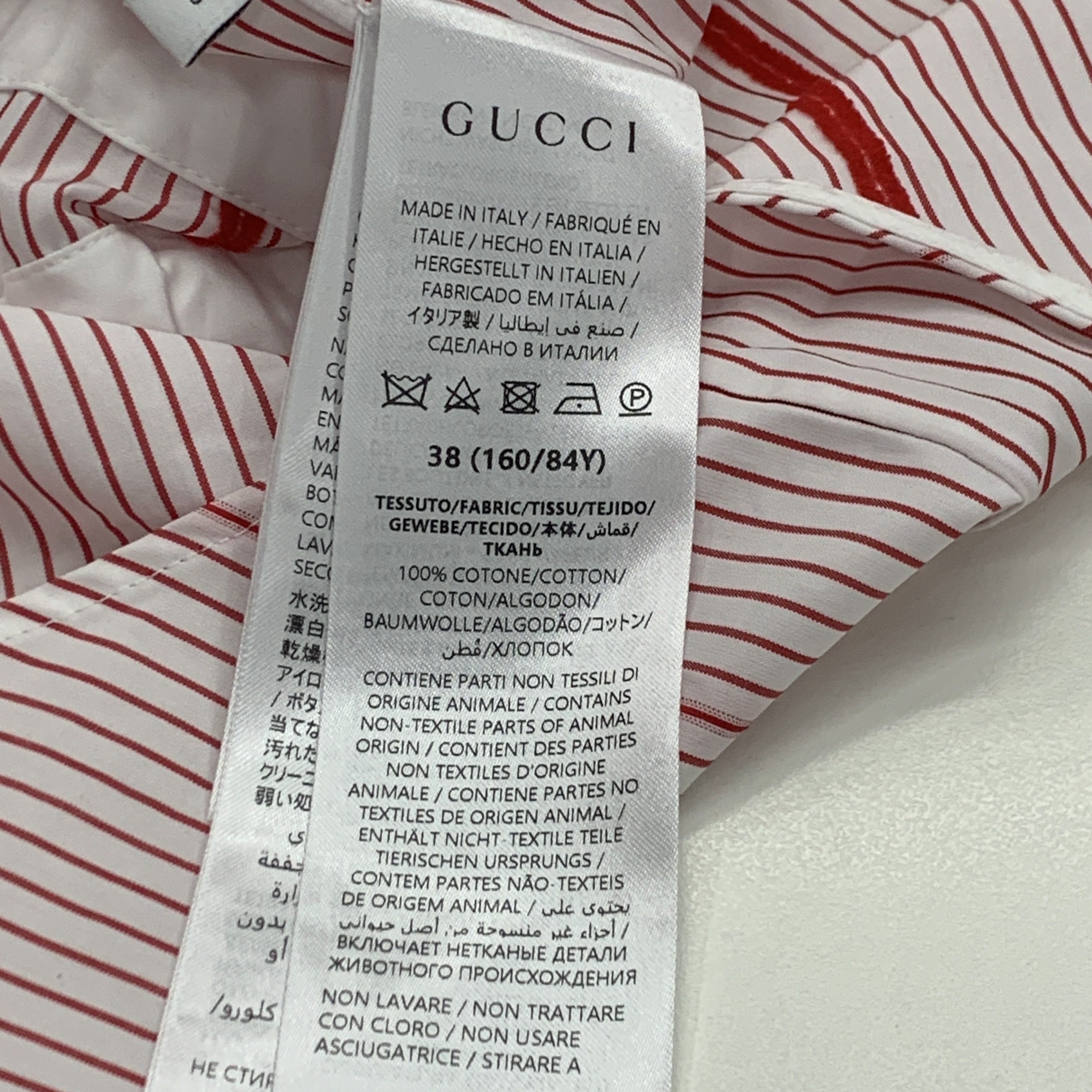 Gucci GUCCI Striped Cotton Button Up Shirt Size 38 Size XS / US 0-2 / IT 36-38 - 4 Thumbnail