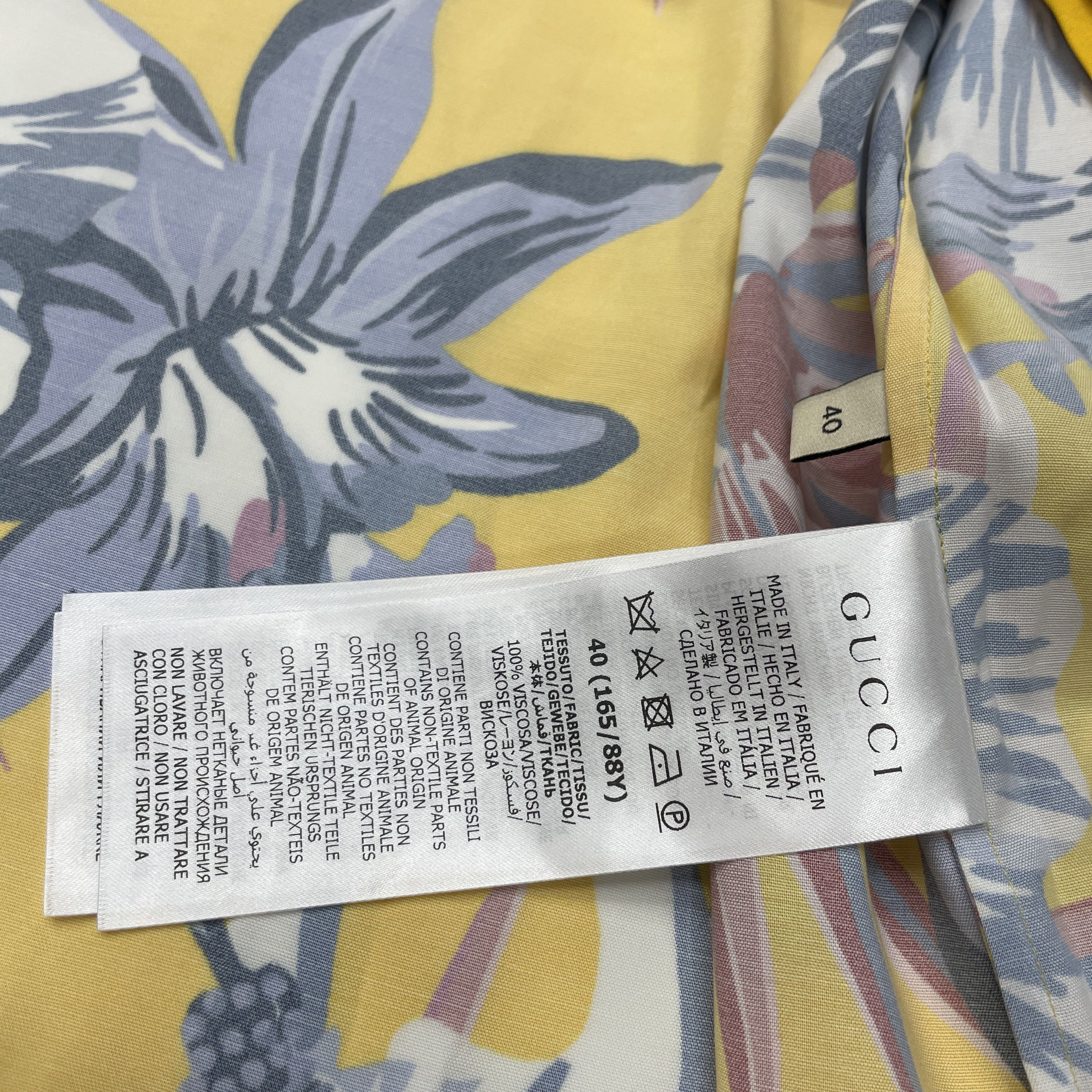 Gucci Gucci Floral Print Button Up Shirt Size 40 Size S / US 4 / IT 40 - 4 Thumbnail