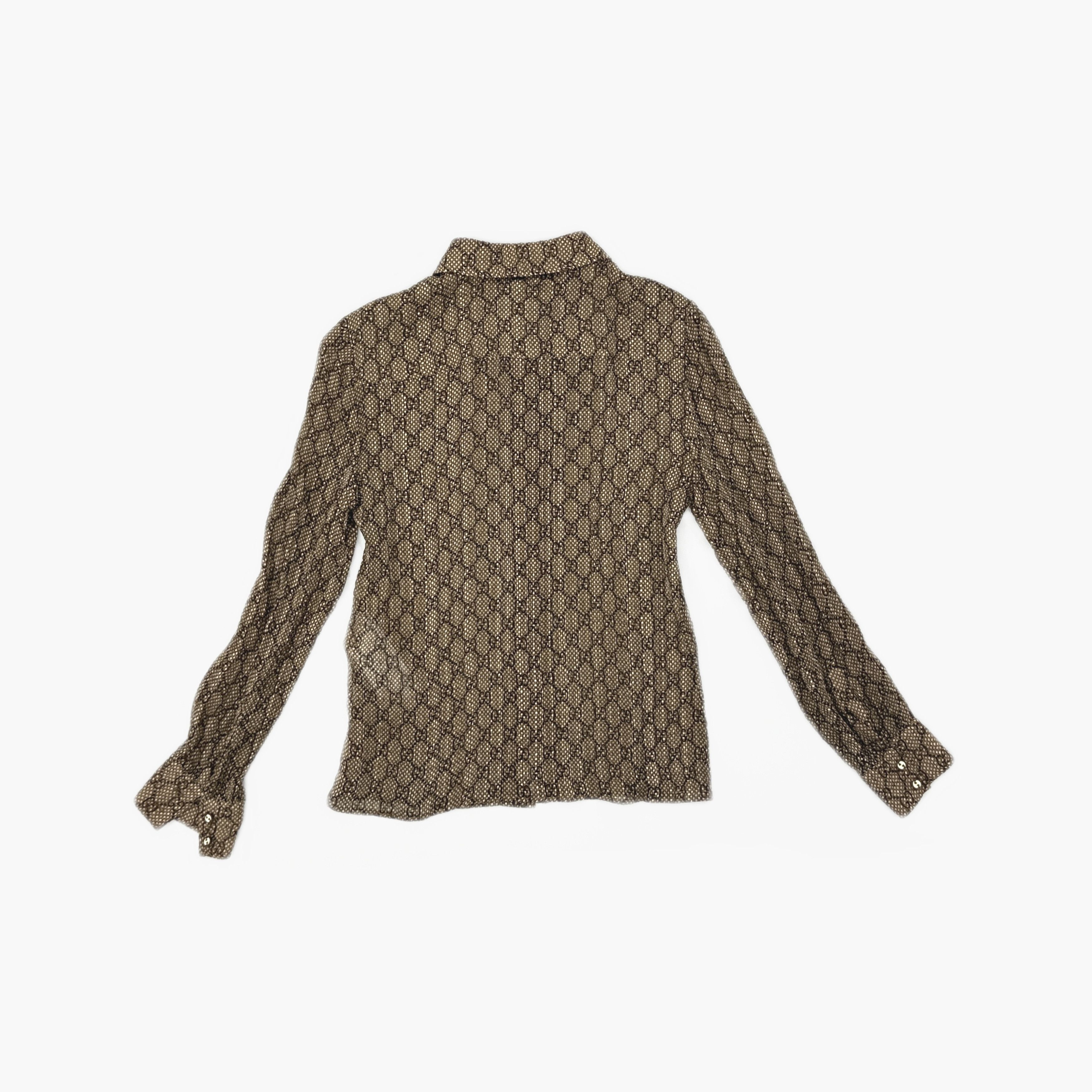 Gucci Gucci Monogram Long Sleeve Button Up Shirt Size 38 Size XS / US 0-2 / IT 36-38 - 2 Thumbnail