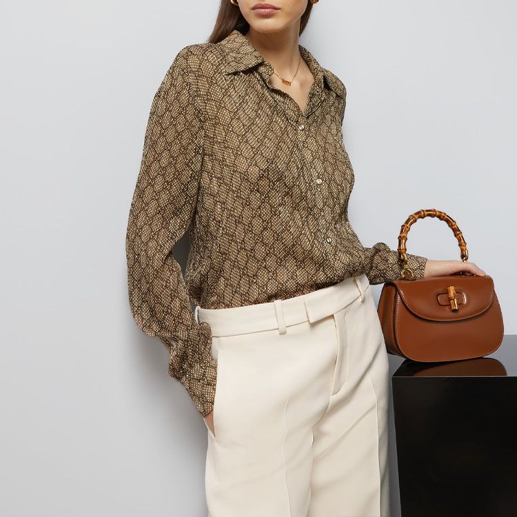 Gucci Gucci Monogram Long Sleeve Button Up Shirt Size 38 Size XS / US 0-2 / IT 36-38 - 8 Thumbnail