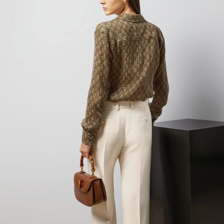 Gucci Gucci Monogram Long Sleeve Button Up Shirt Size 38 Size XS / US 0-2 / IT 36-38 - 6 Thumbnail