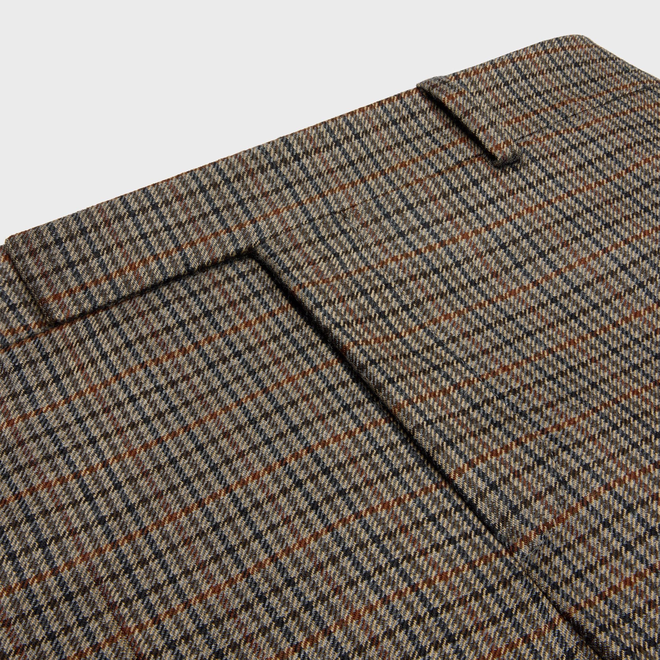 Celine BNF PANTS IN CHECKED WOOL beige/blue/copper Size 29" - 3 Thumbnail