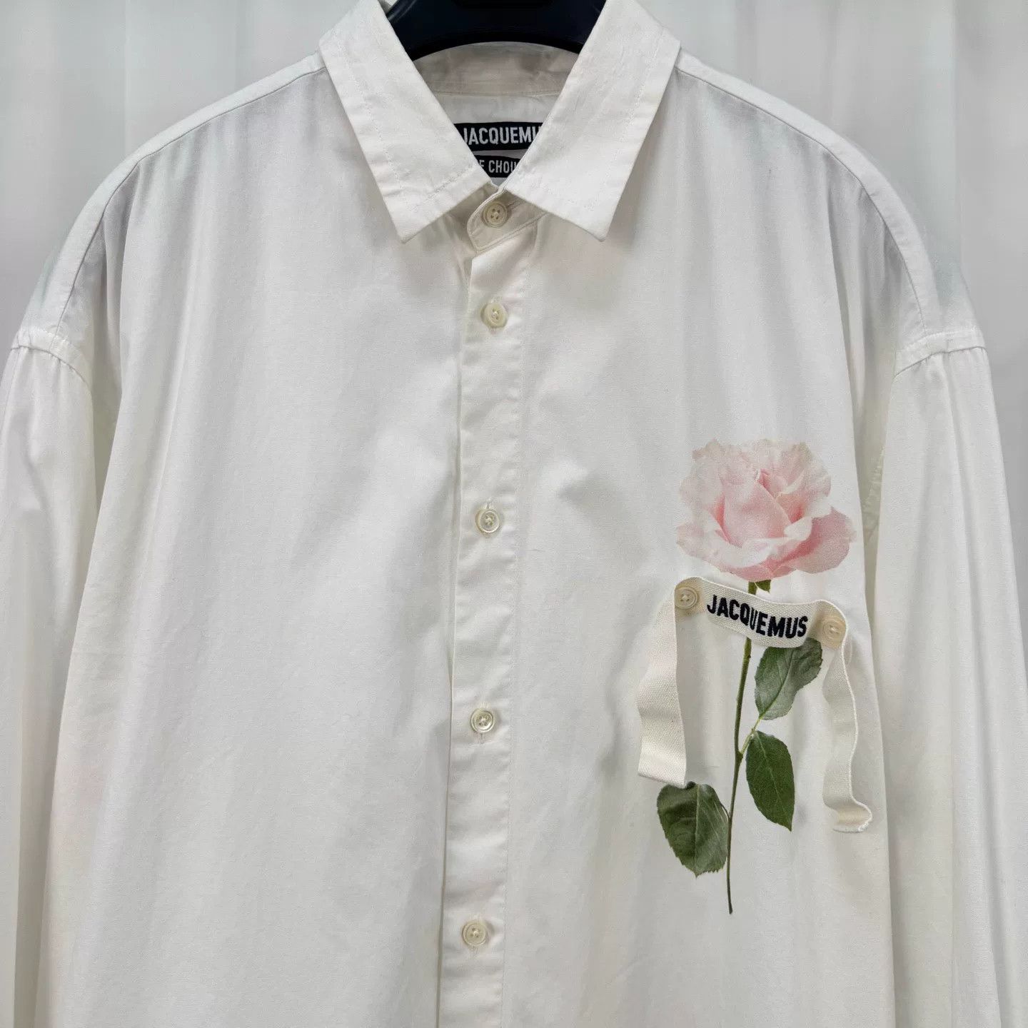 Jacquemus Jacquemus Rose Embroidery Letter Long-Sleeve Shirt Size US M / EU 48-50 / 2 - 3 Thumbnail